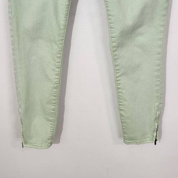 Free People Green Skinny Jeans Size 27 Free People Green Ankle Zip Skinny Denim - Picture 3 of 10